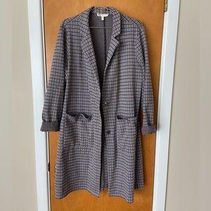 Harlyn long plaid blazer